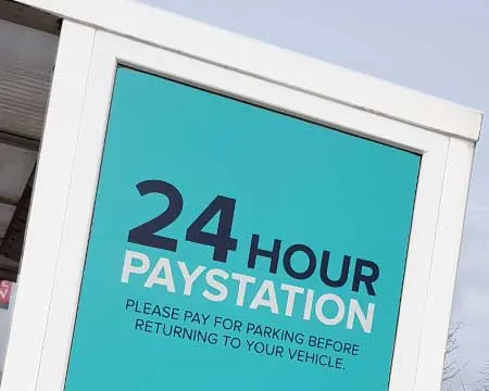 24 hour car park sign