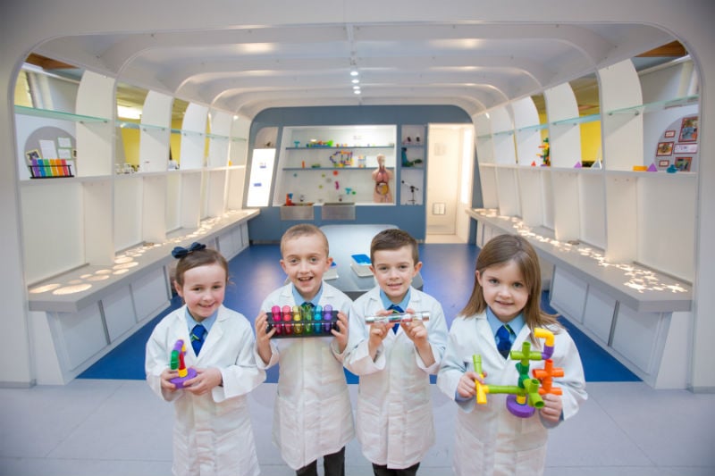 Children enjoying STEM Hub Lab space