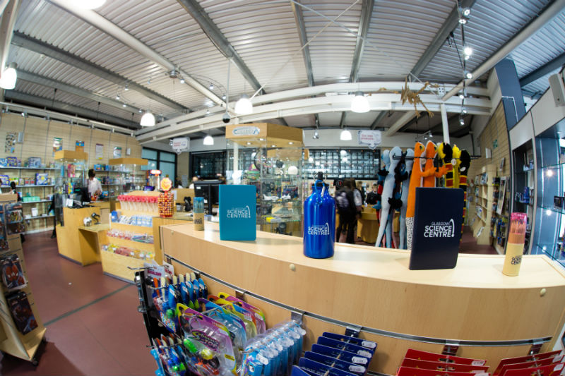 The shop at Glasgow Science Centre