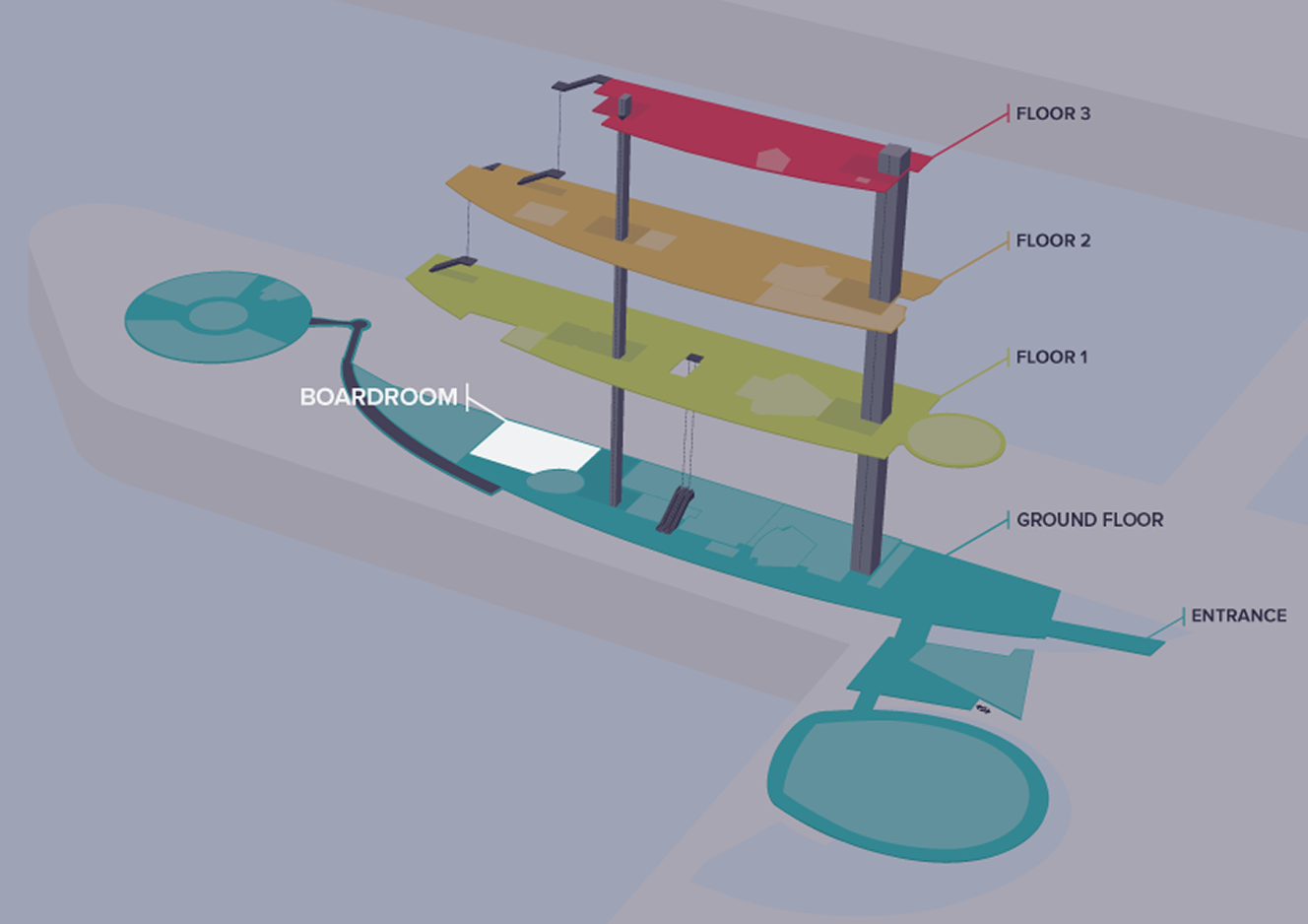 The Boardroom on map within building