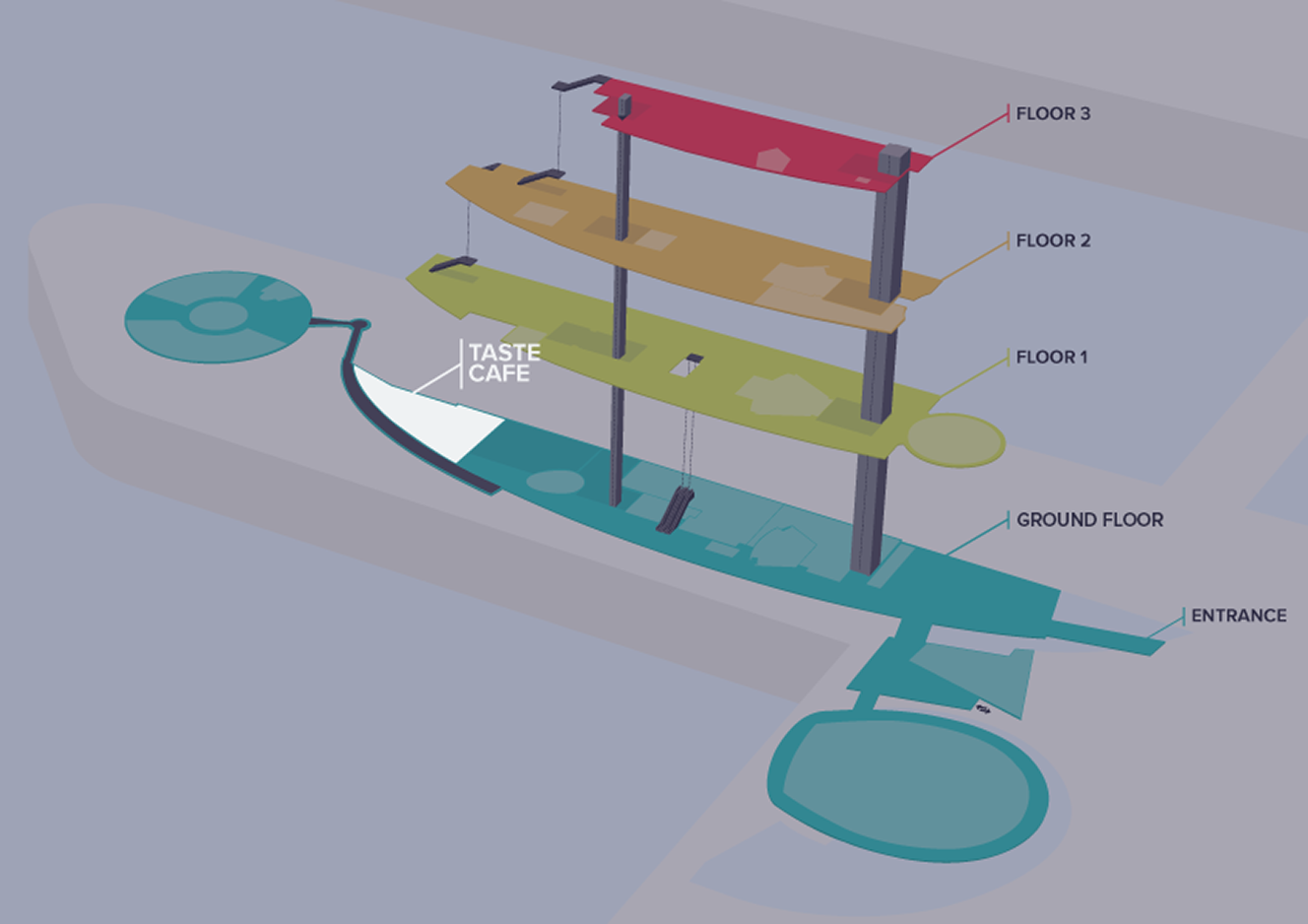 The Taste Cafe on map within building