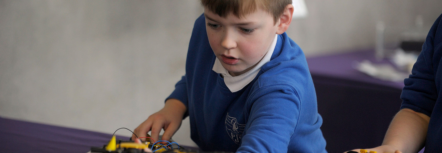 A pupil in a workshop