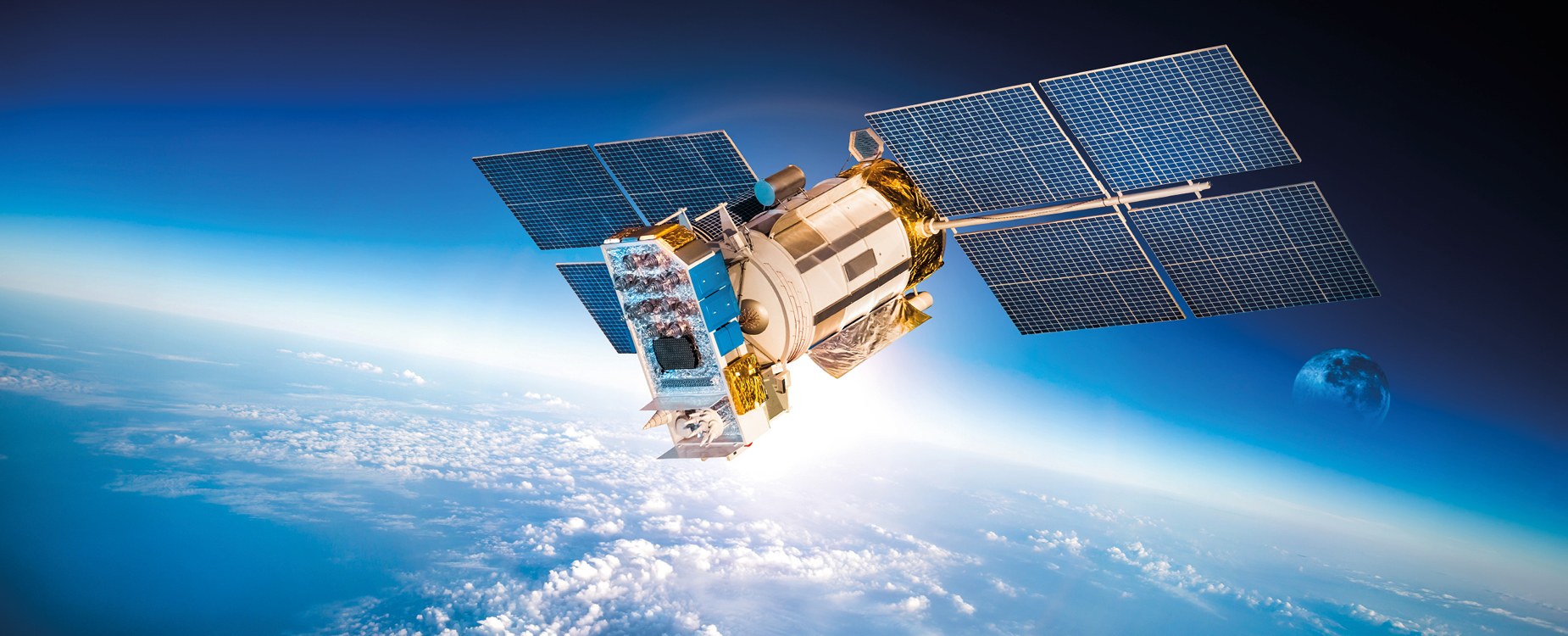 A satellite above Earth