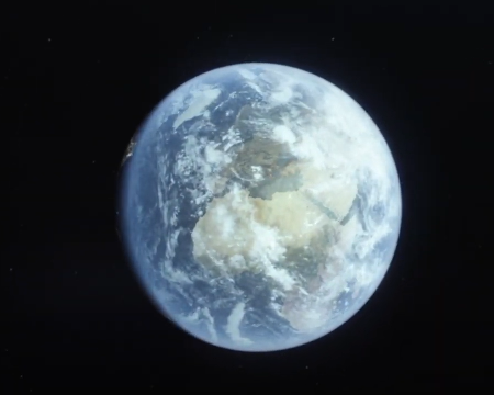 Grid image showing planet earth