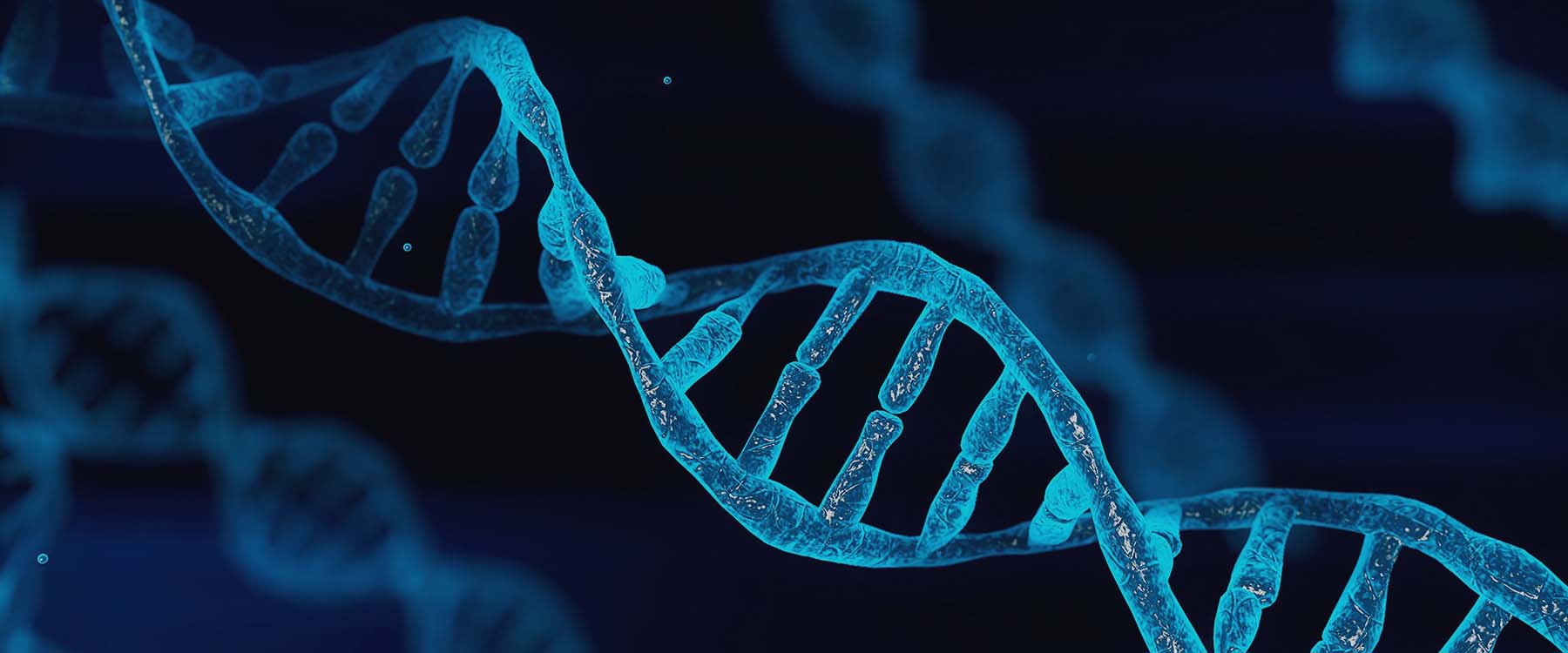 3D illustration of a DNA strand 