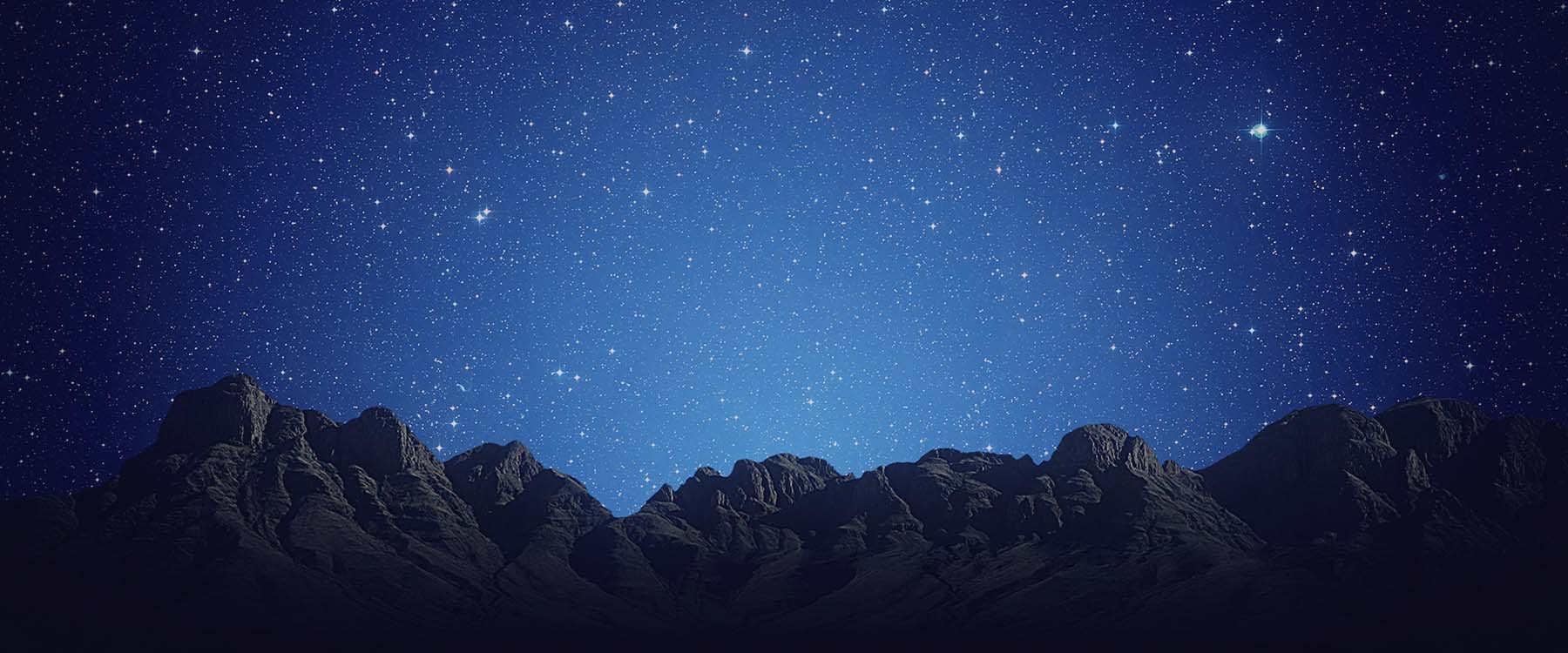 Mountain with stars. 
