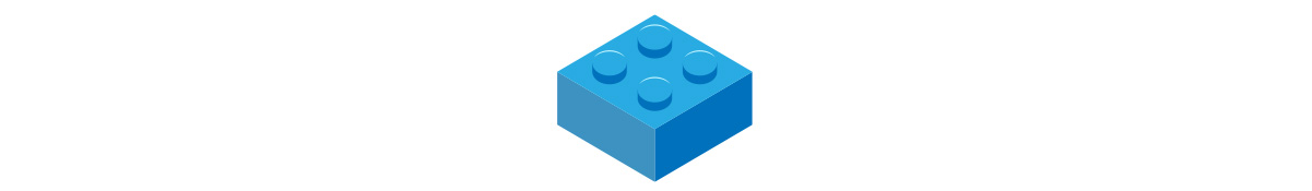 Blue 2x2 LEGO Brick