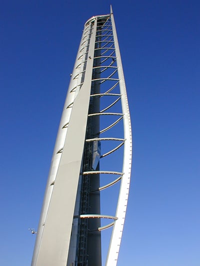 Glasgow Tower is shaped as an aerofoil.