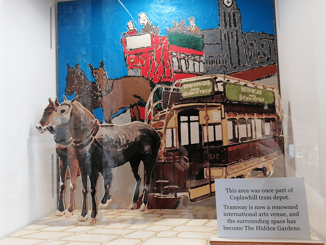 One of the exhibit pieces: A horse drawn tram