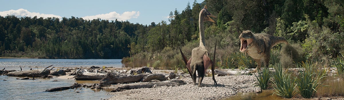 Quetzalcoatlus vs. Rex: QUETZAL vs. REX: A mother rex defends her nursery territory from a towering invader: a threatening Quetzalcoatlus in the documentary T. REX