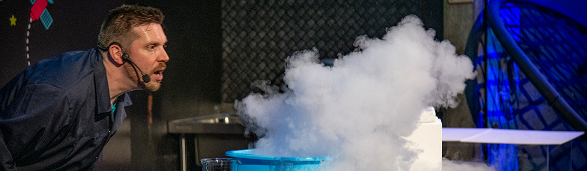 Science Communicator doing an experiment