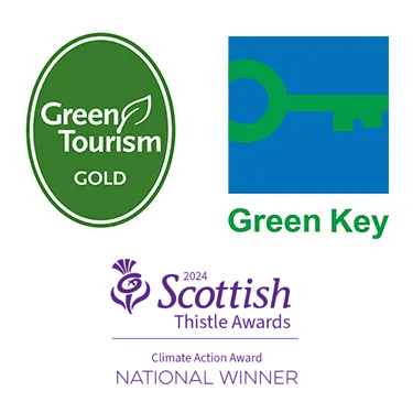 Green Tourism Gold Award, Green Key Award, and 2024 Scottish Thistle Awards - Climate Action National Winner