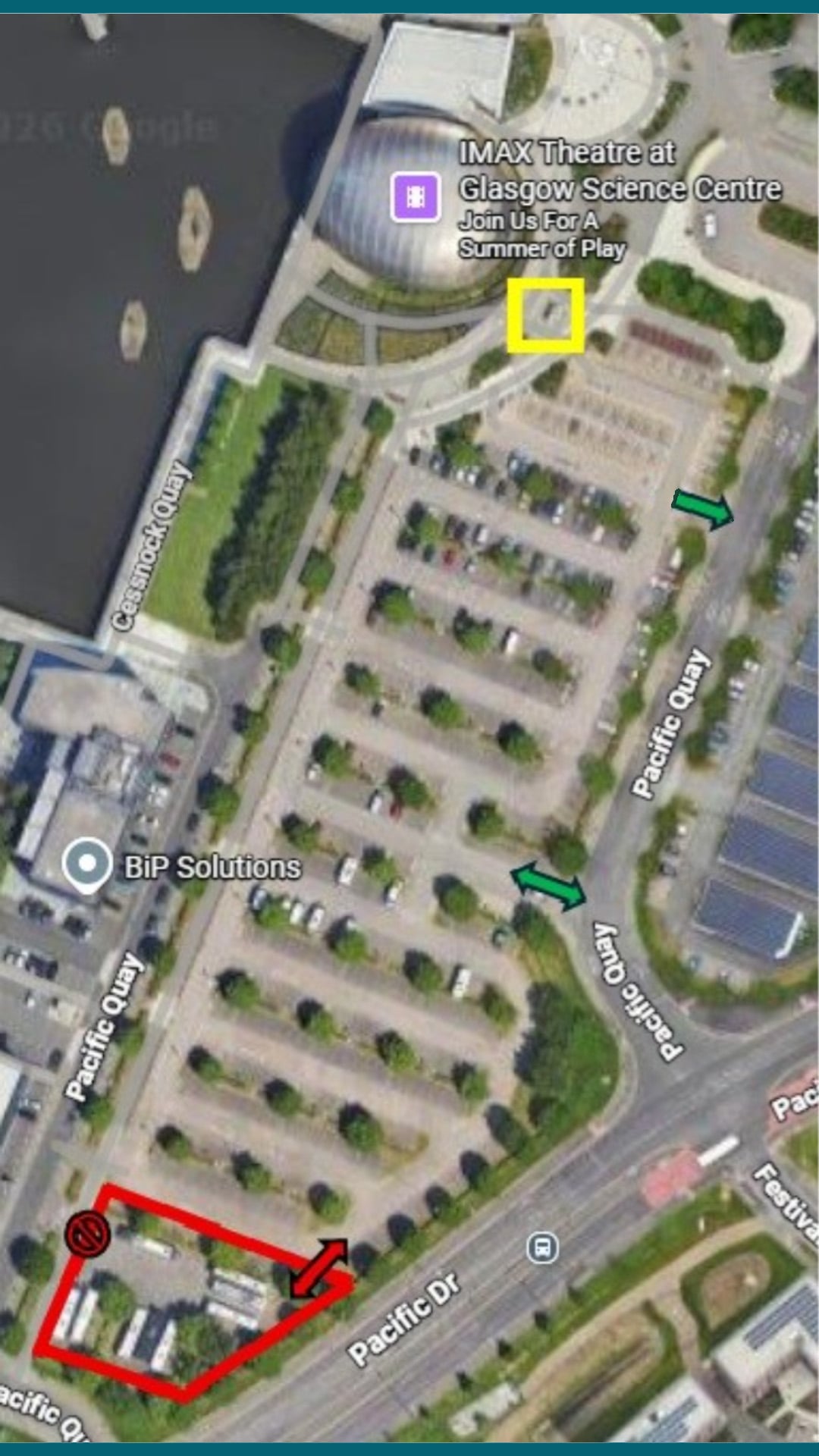 Campervan and motorhome parking designated area