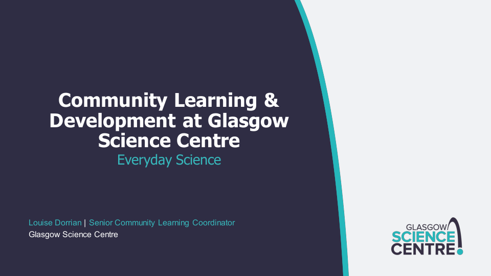 Community Learning and Development - Everyday Science presentation