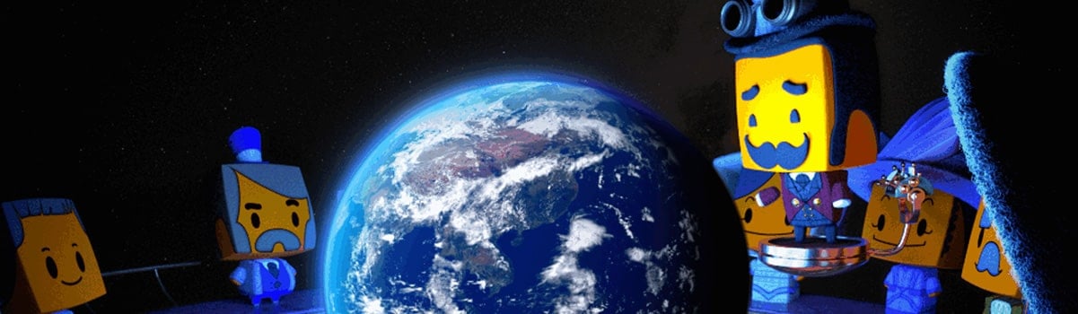 screenshot from planetarium show 'The Great Solar System Adventure'