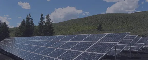 Banner image showing solar panels