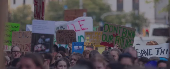 Banner image showing school strike