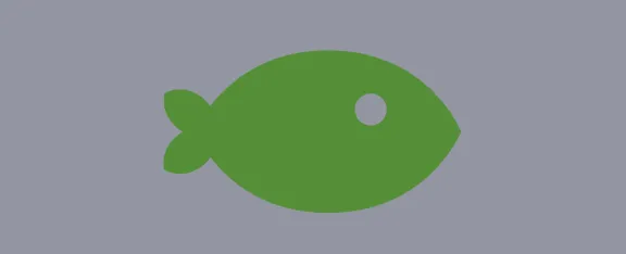 A illustration of a green fish