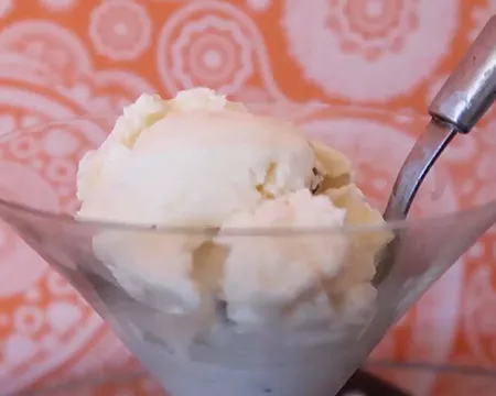 A bowl of homemade ice cream