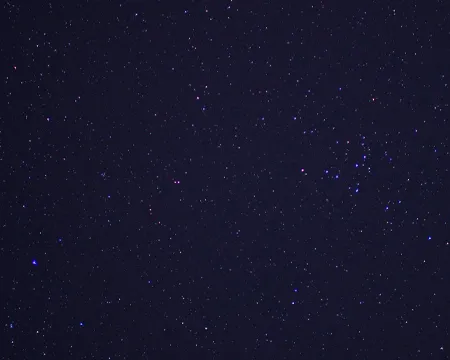 Stars over Las Vegas night sky mountains long exposure
