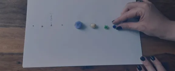 A scale model of the solar system 