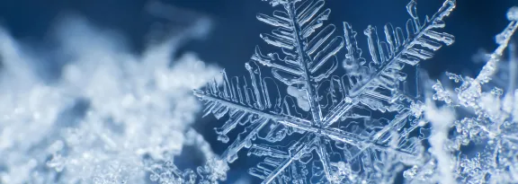 Snowflake on a blue background
