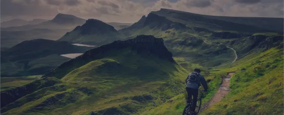 Banner image showing person on bike