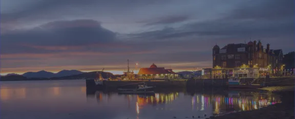 Banner image showing oban sea