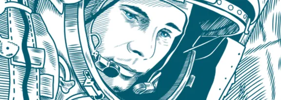 Illustration of Russian Cosmonaut Yuri Gagarin