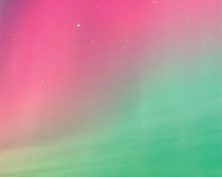 Colourful aurora in the sky