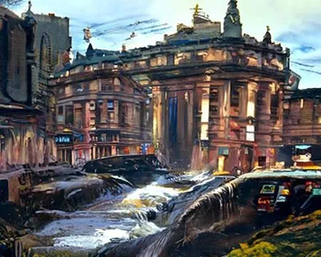 VisitScotland's AI-generated image of Glasgow