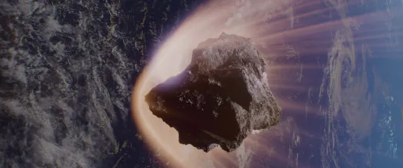 asteroid in earths atmosphere