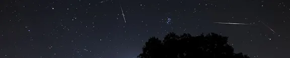 image during the night of the Perseid meteor shower in the summer 