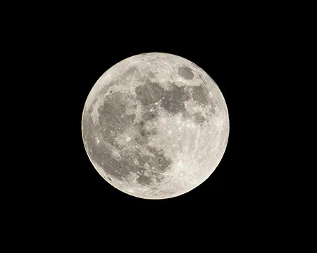 A full Moon against a black sky
