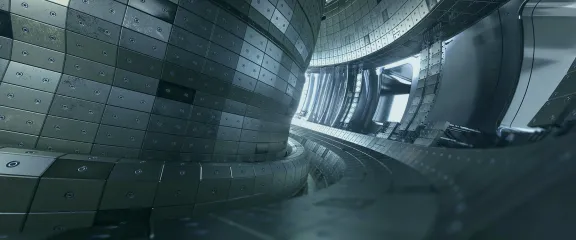 Artistic representation of the inside of a fusion reactor