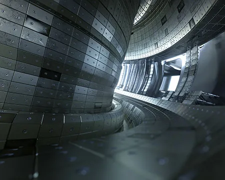 Artistic representation of the inside of a fusion reactor