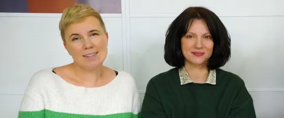 CLD team photo. From left to right: Alicia and Sheena