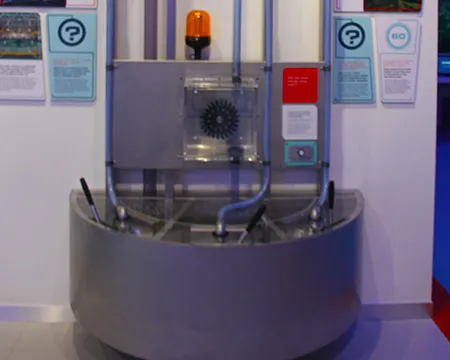 Pelton Wheel exhibit on Floor 2