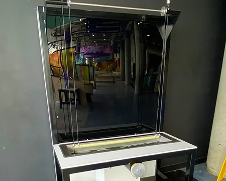 Bubble wall exhibit on Floor 1
