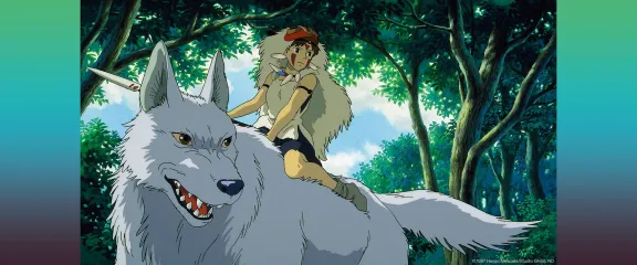 Princess Mononoke and wolf. 