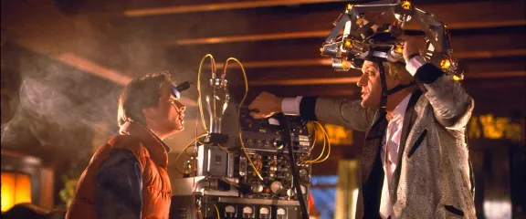 Marty McFly and Doc.  