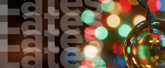 Christmas bauble and lights