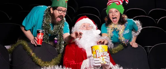 Glasgow Science Centre Elves and Santa in the IMAX
