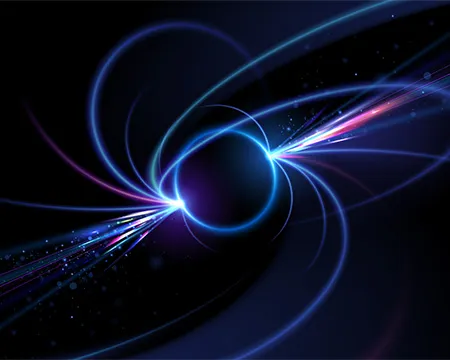 Light it Up! An abstract pattern of light made from optical fibres