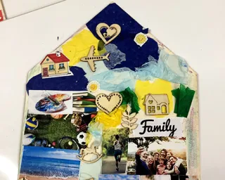 A collage of art and photo memories