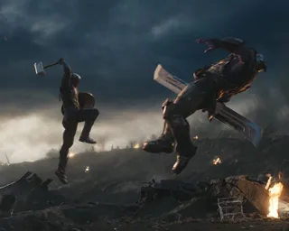 Captain America and Thanos 