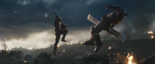 Captain America and Thanos 