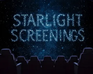Cinema Seats infront of a starry night sky