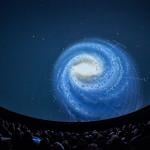 Spiral galaxy on the planetarium dome 