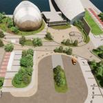 How the outdoor space around Glasgow Science Centre will look when work is complete